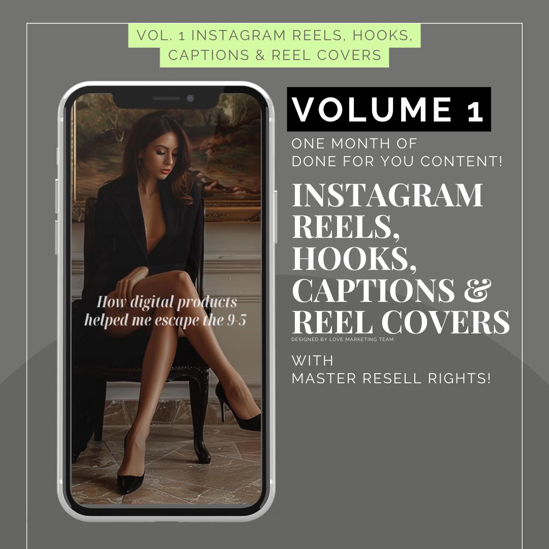 Vol. 1 Instagram Reels, Hooks, Captions & Reel Covers