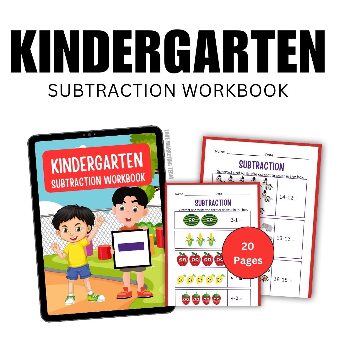 KIDS | KINDERGARTEN SUBTRACTION WORKBOOK