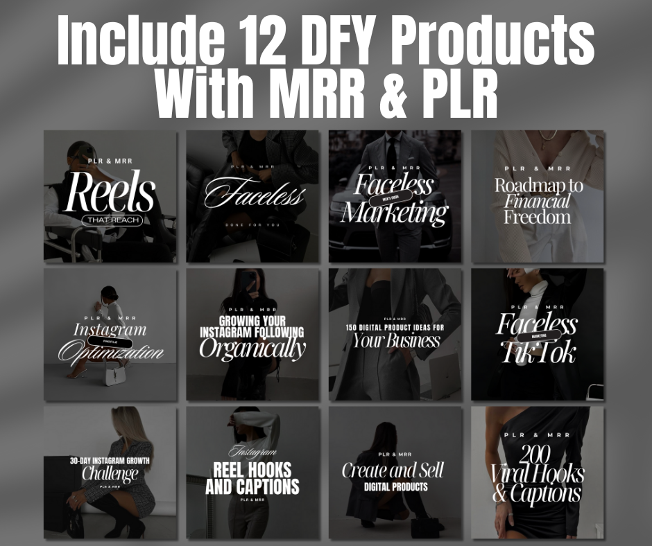 Her Faceless Empire Shopify Theme | MRR Master Resell Rights | Products included!