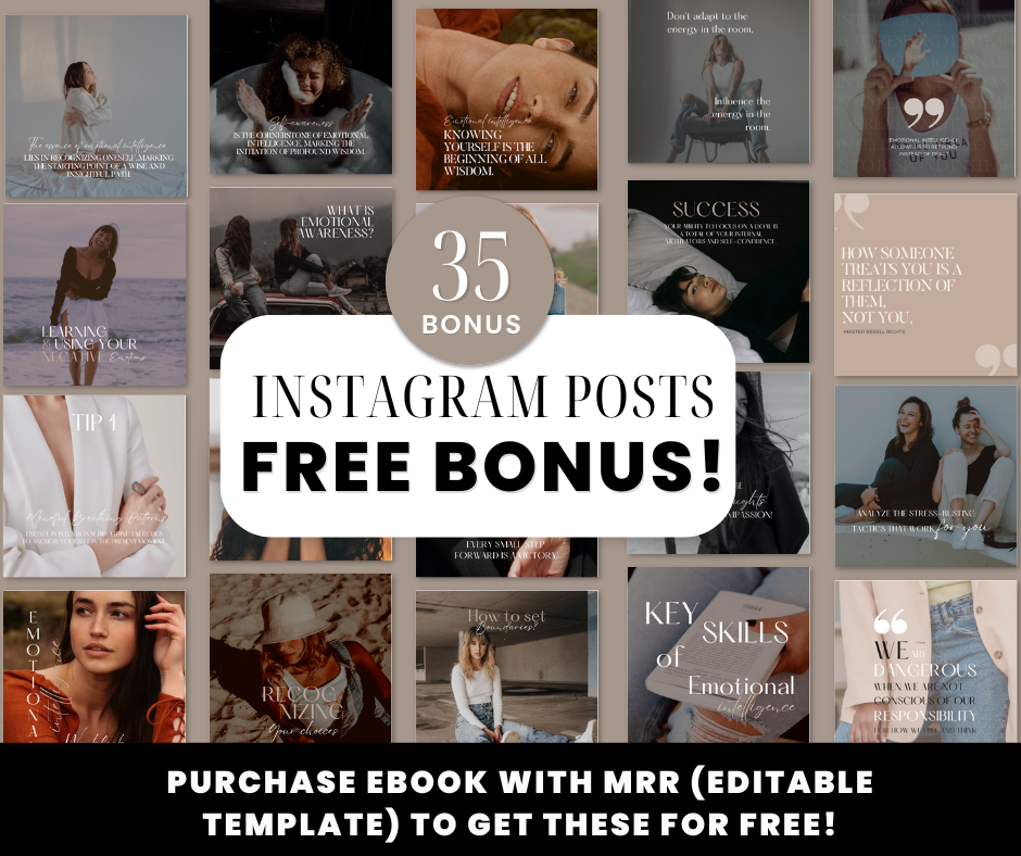 Emotional Intelligence eBook + Workbook | MRR | Master Resell Rights