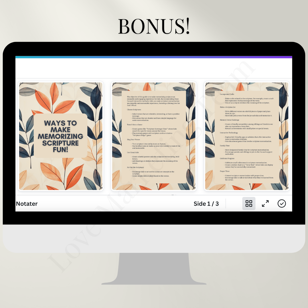 Memorizing Scriptures | 60 Scripture Cards | Faith | Kids