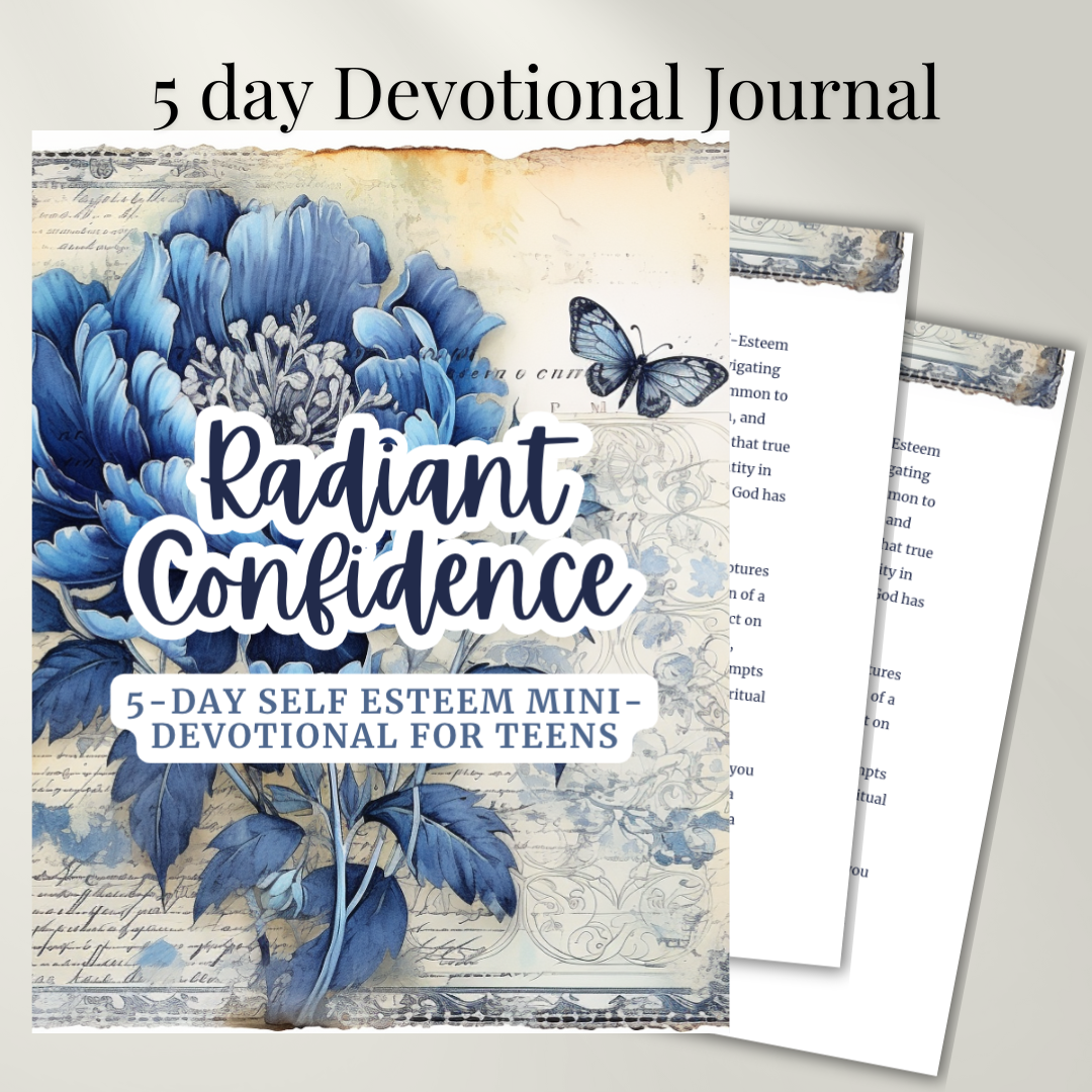 Radiant Confidence | Teen Self Esteem | 5 day devotional Journal | for teens and adults | Faith | Kids (Copy)