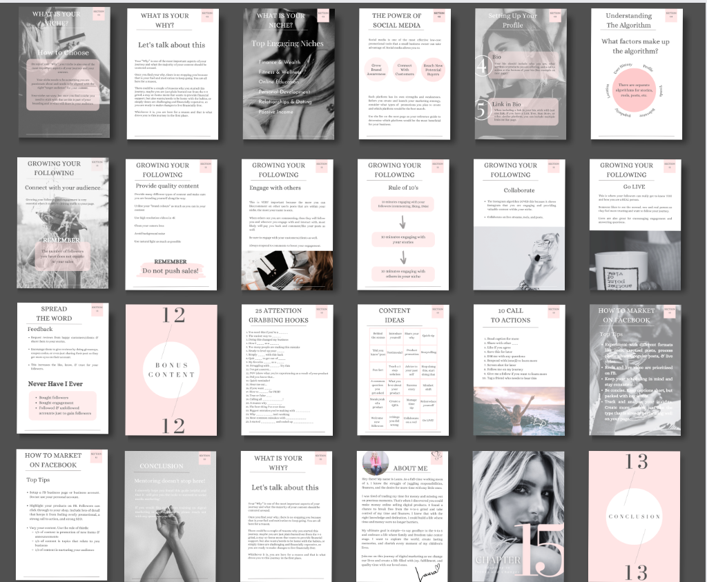 Ultimate Social Media Guide + Instagram Setup + Bonuses (72 pages)