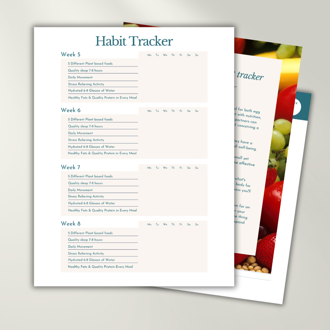 The 12 week Habit Tracker Guide| With a focus on Foods | Gut Health | Plant based