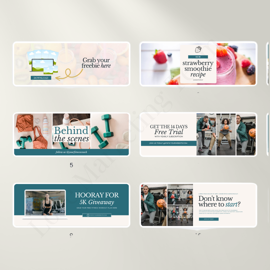 Newsletter Banners | Fitness & Nutrition | Health, Wellness, and Wealth