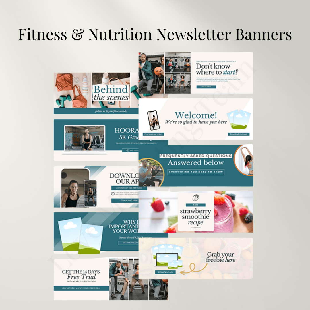 Newsletter Banners | Fitness & Nutrition | Health, Wellness, and Wealth