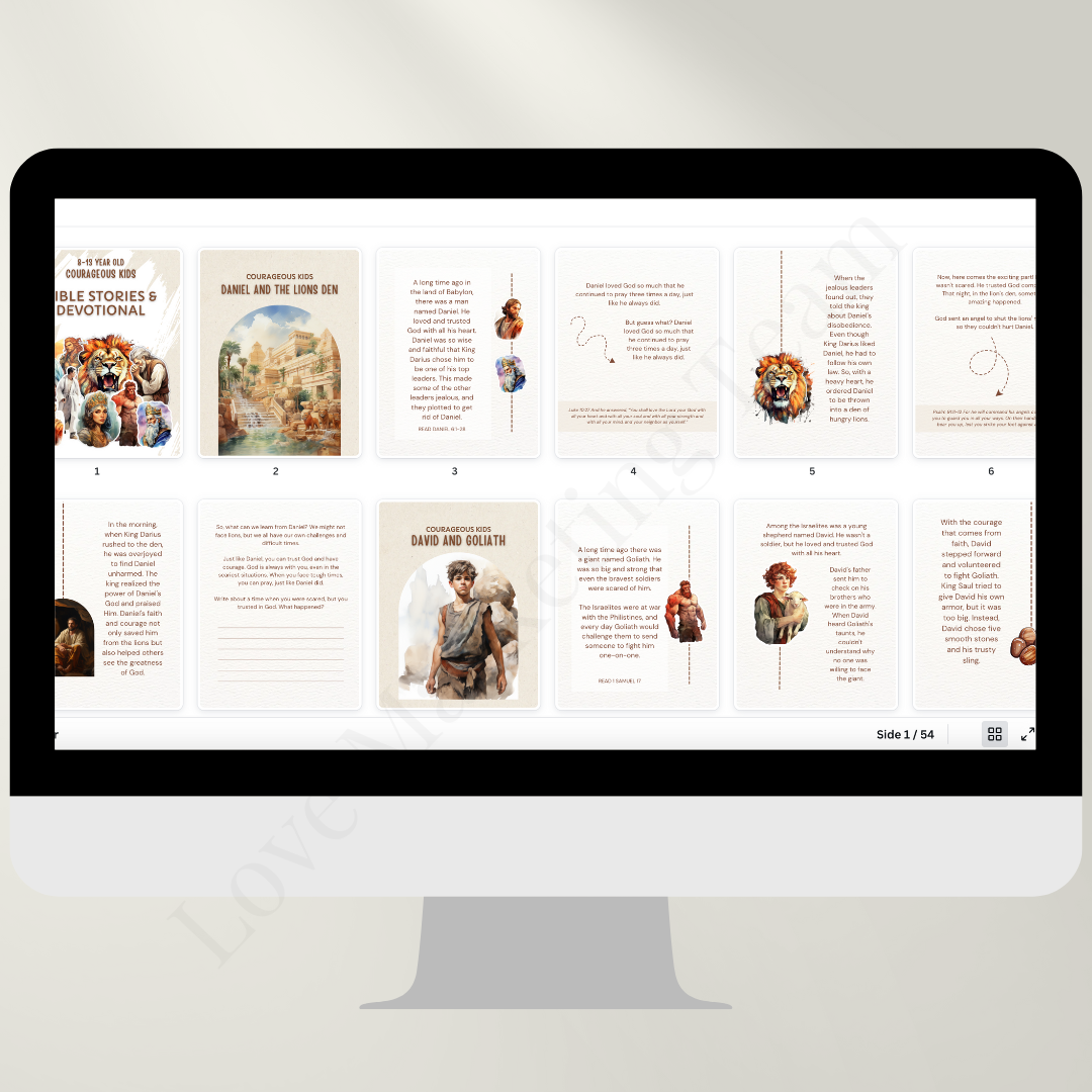 8-13 year old Bible stories and Devotional | 8 bible stories (8.5 x 11 in) | Faith | Kids