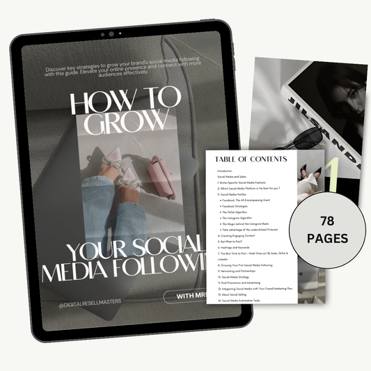 HOW TO GROW YOUR SOCIAL MEDIA FOLLOWING|  MRR |  Master Resell Rights