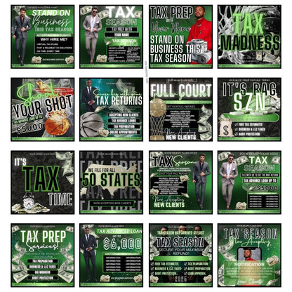 SOCIAL MEDIA | 30 Men's Tax Prep Flyers