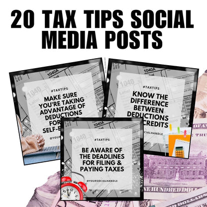 SOCIAL MEDIA | 20 Tax Tips Social Media Posts