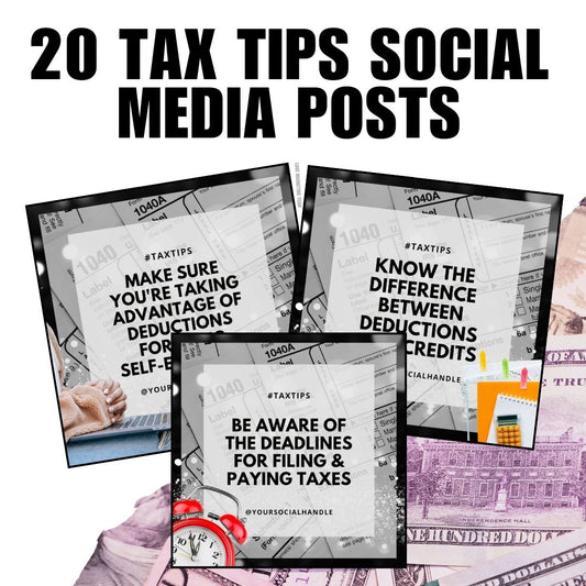 SOCIAL MEDIA | 20 Tax Tips Social Media Posts