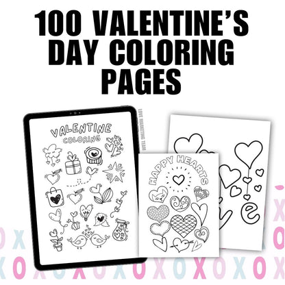 KIDS | 100 Valentine’s Day Coloring Pages