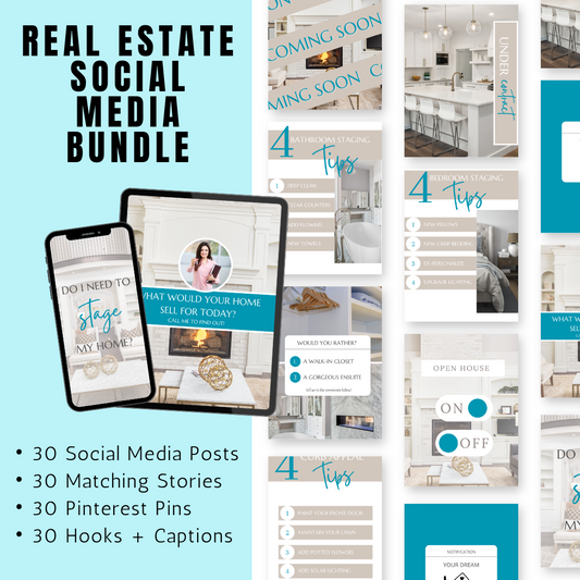 REAL ESTATE | Real Estate Social Media Bundle | Vol III | Canva Templates