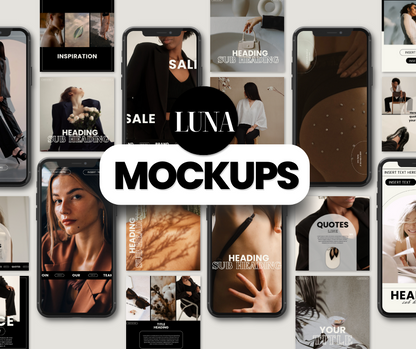 Luna Bundle - 120 POSTS & STORIES + EBOOK + MOCKUPS