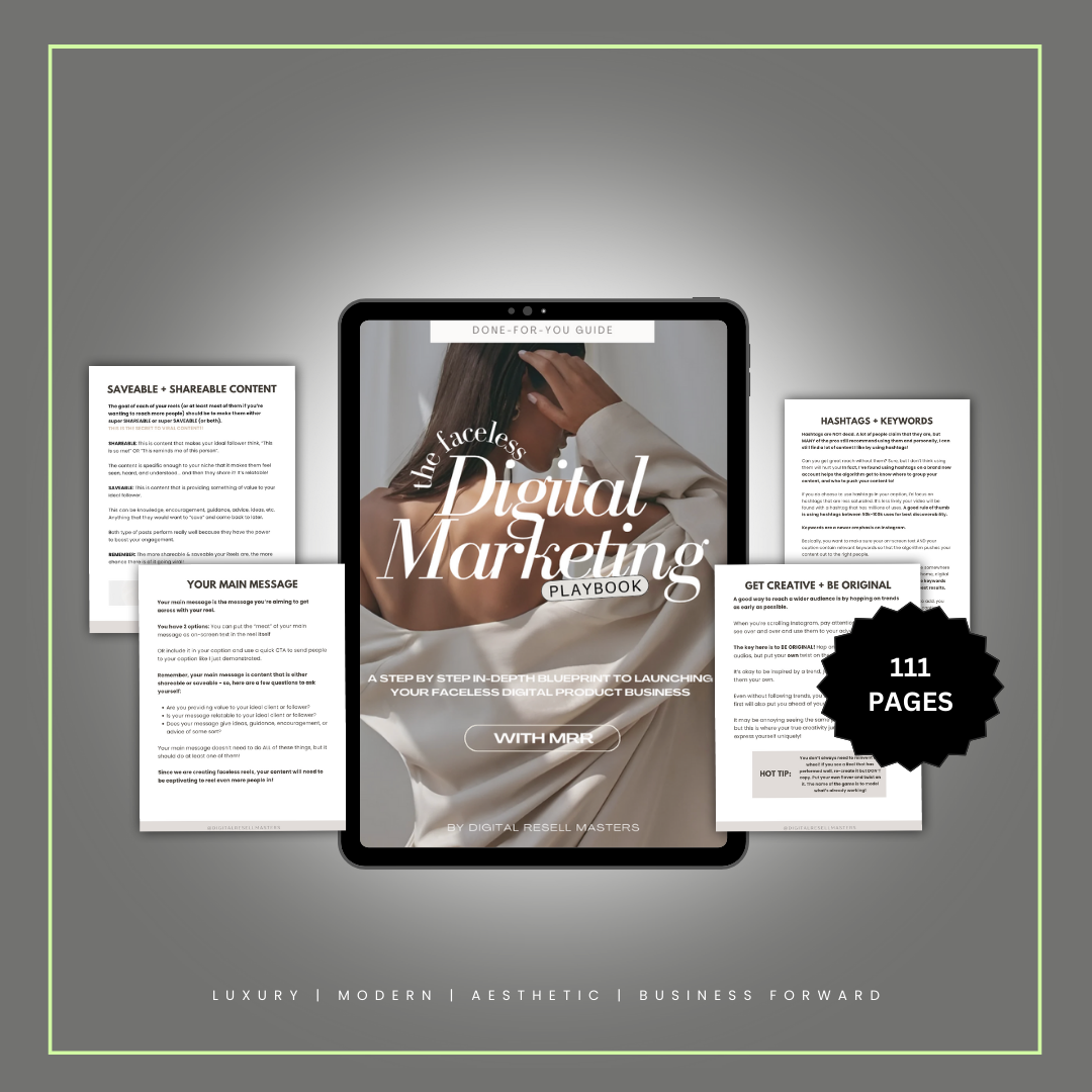 FACELESS DIGITAL MARKETING BUNDLE