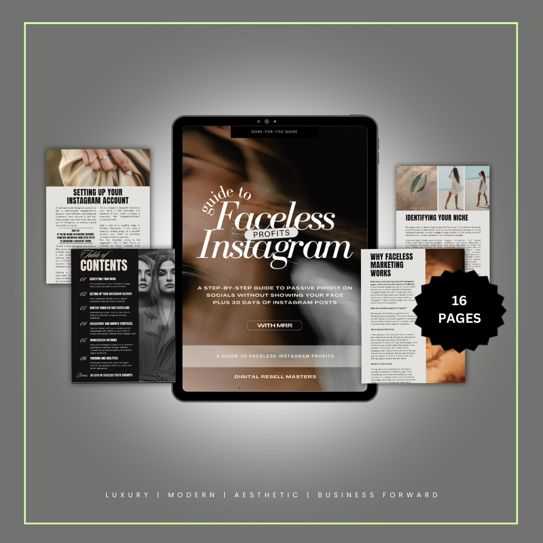 FACELESS DIGITAL MARKETING BUNDLE