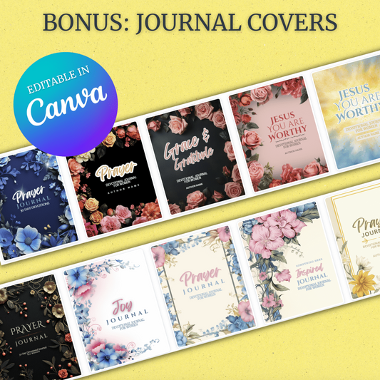 21 Editable JOURNAL COVERS | Faith