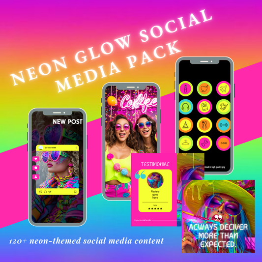 Neon Glow | 120+ Social Media Pack Bundle | LMT EXCLUSIVE