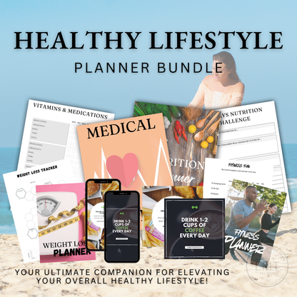 Healthy Lifestyle | 4 Planner Bundle + Posts & Stories | MRR