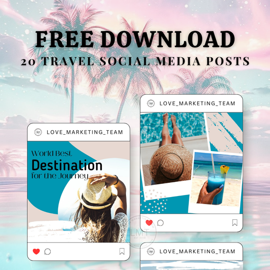 20 Travel Social Media Posts | LIMITED TIME FREE GIFT