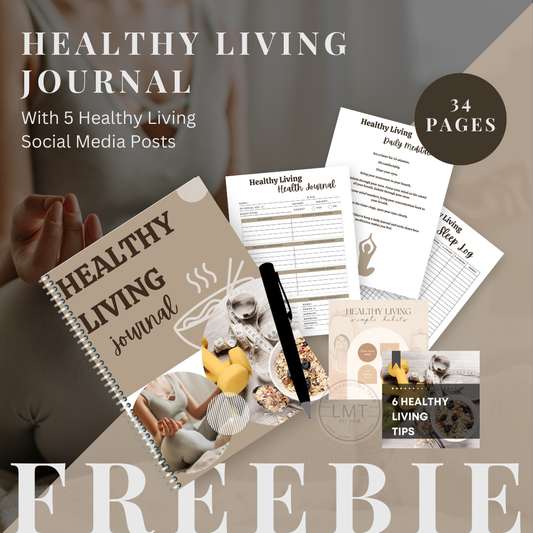 Healthy Living journal with BONUS: 5 social media posts | LIMITED TIME FREE GIFT