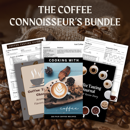 Coffee Connoisseur's Bundle | 285+ Coffee Recipes + More | PLR