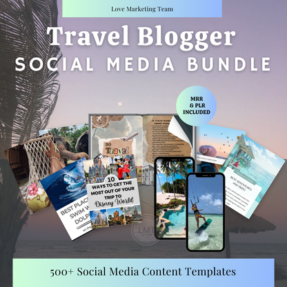 Travel Bloggers Social Media MEGA Bundle | MRR