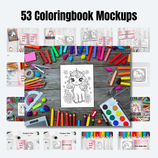 MOCKUPS | 53 Coloring Book Mockups | Canva Templates