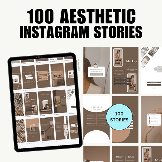 SOCIAL MEDIA | 100 Aesthetic Content Creator | Instagram STORY size Posts