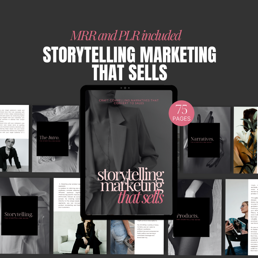 Storytelling that sells ebooks - with mockups included two sizes