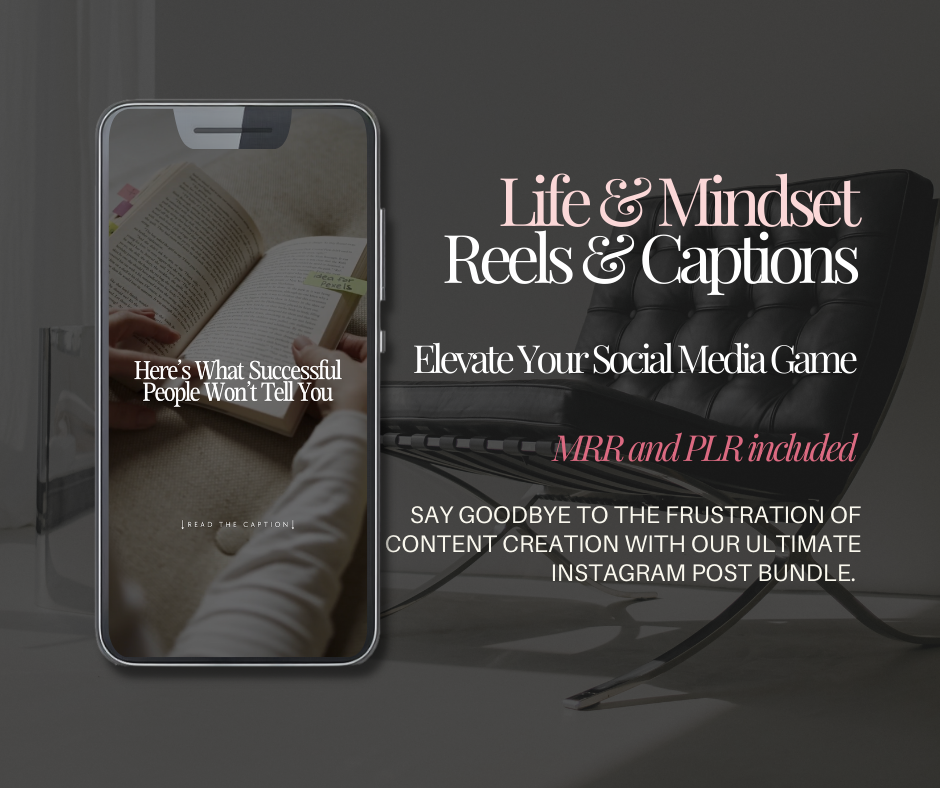 Life & Mindset Reels & Captions DFY - Videos + Captions + My Mockups (Website Images) - MRR