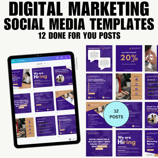 BUSINESS BUILDING | 12 Digital Marketing Branding Posts | Social Media