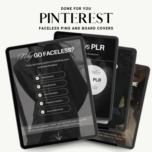 FACELESS PINTEREST PINS | DFY | Master Resell Rights | MRR