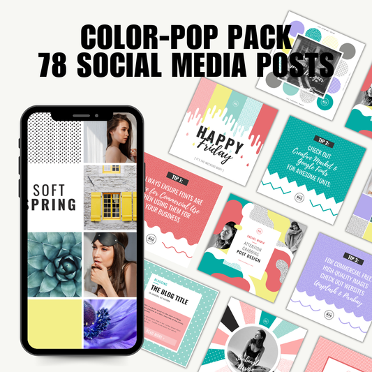 SOCIAL MEDIA | COLOR POP PACK | Canva Template