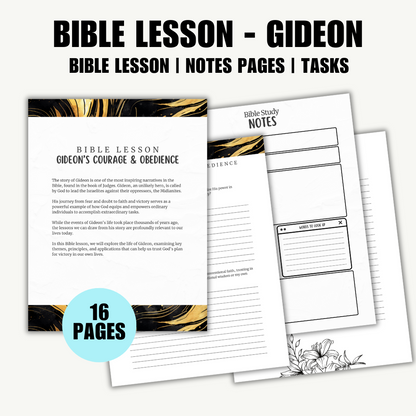 FAITH | Bible-Lesson about Gideon | 16 pages