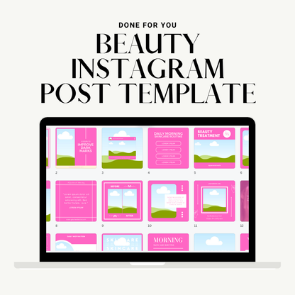 60 Pink Beauty Instagram Post Templates | DFY | Master Resell Rights | PLR/MRR