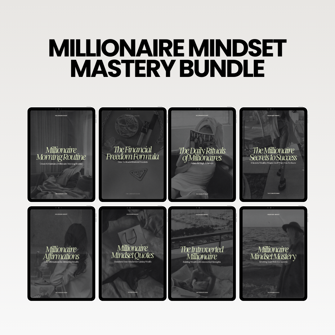 BUNDLE | Millionaire Mindset | 8 e-books DFY | Master Resell Rights