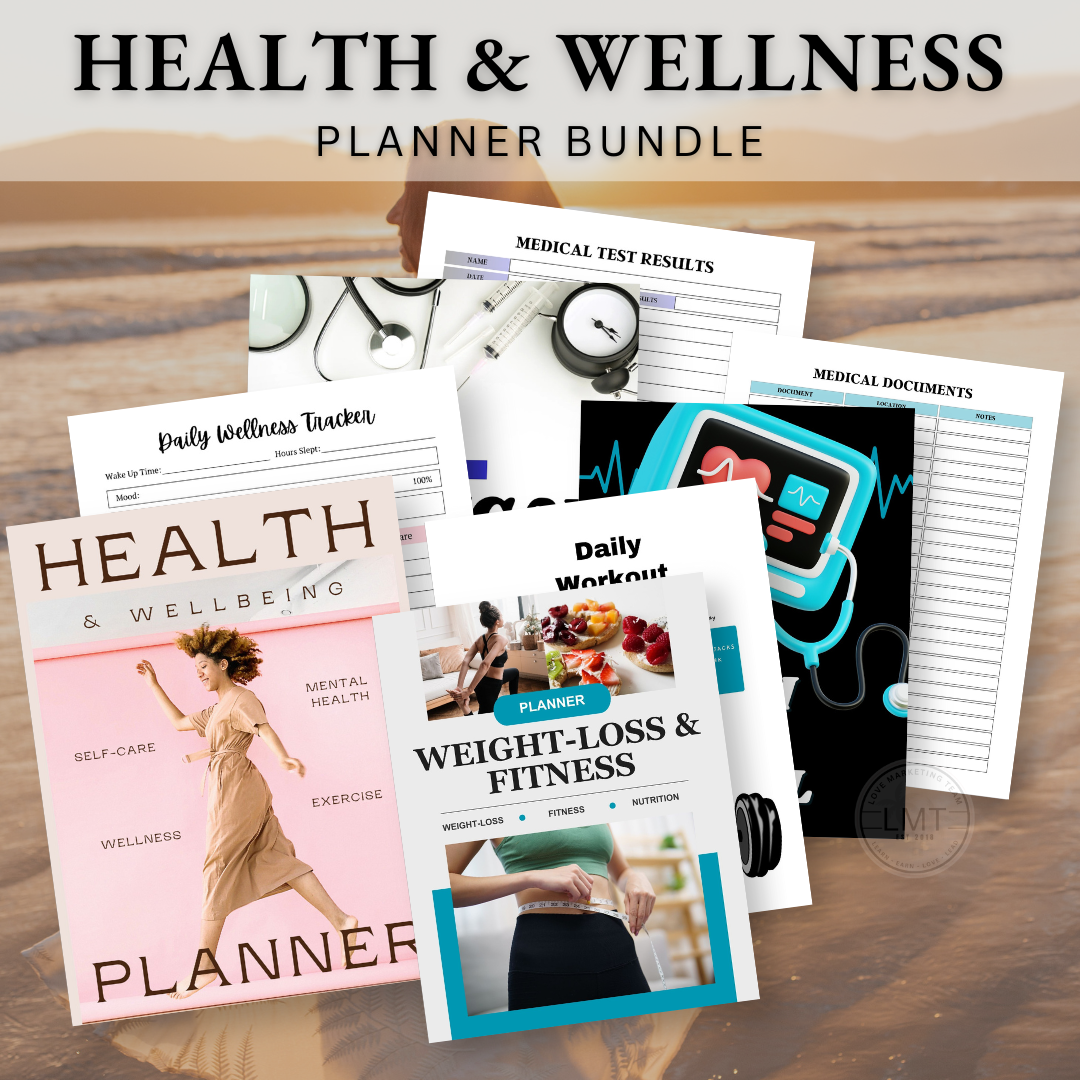 Health & Wellness | 4 Planner Bundle | MRR