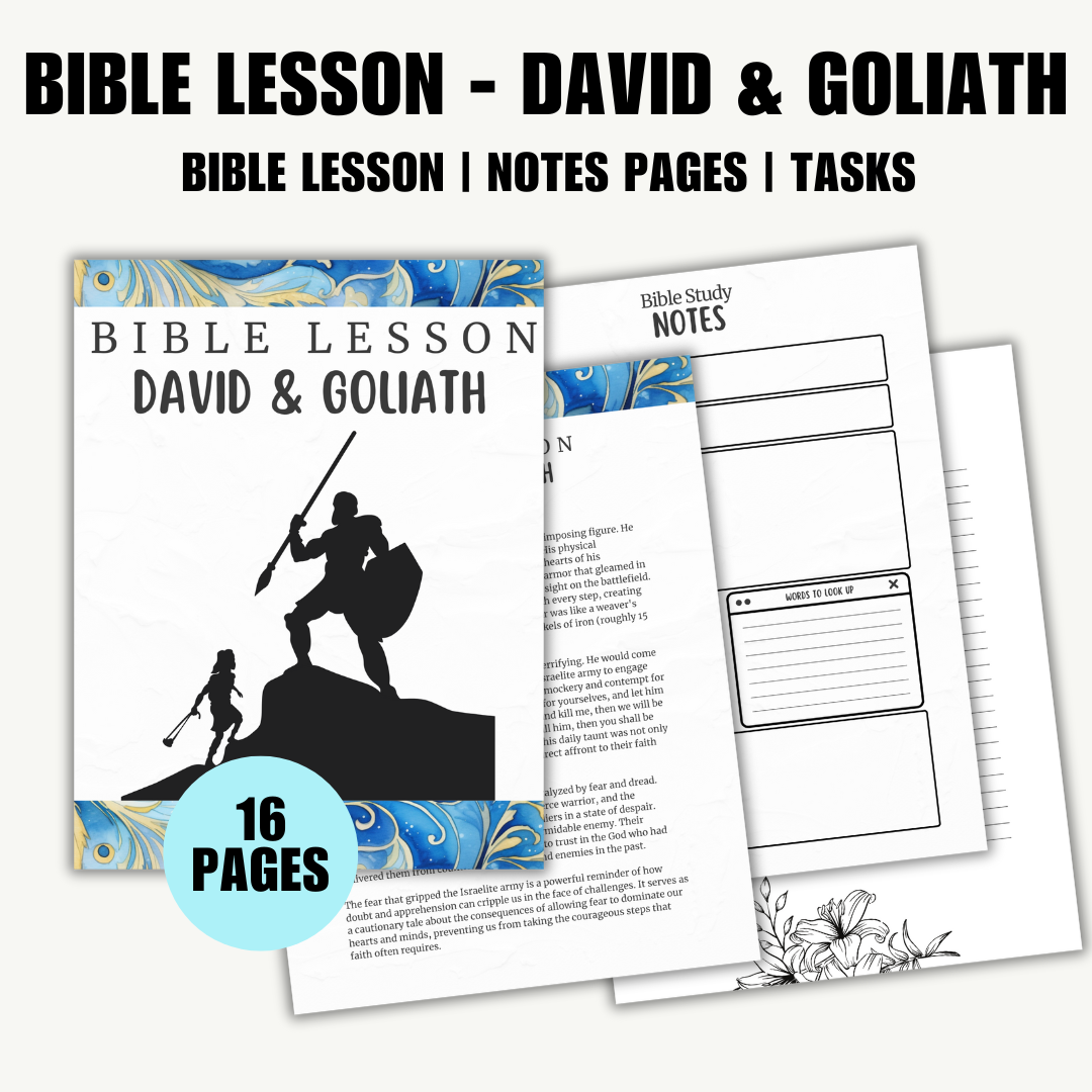 FAITH | Bible-Lesson about David & Goliath | 16 pages