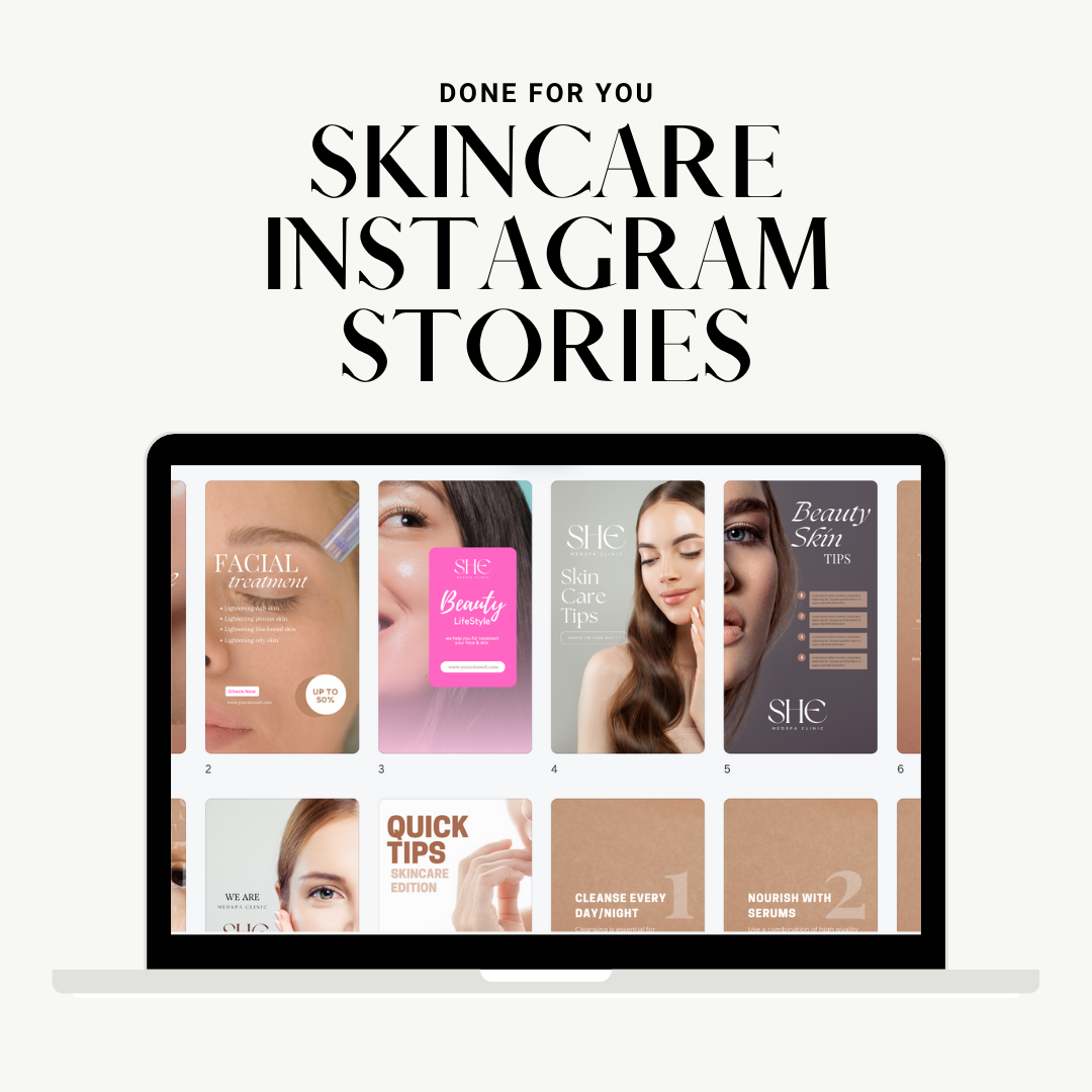 Skin Care Social Media Templates instagram Stories | Beauty | PLR/MRR