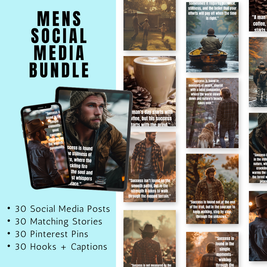 MENS | Mens Social Media Bundle | Vol III | Canva Templates