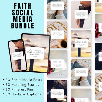 *** FAITH | Faith Social Media Bundle | Vol II | Canva Templates