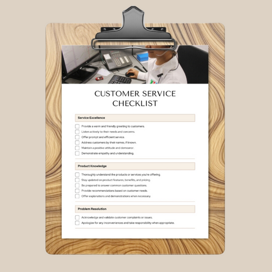 Customer Service Checklist | Social Media | Business
