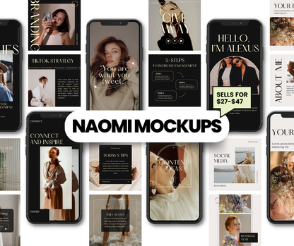 Naomi Bundle - 120 POSTS & STORIES + EBOOK + MOCKUPS