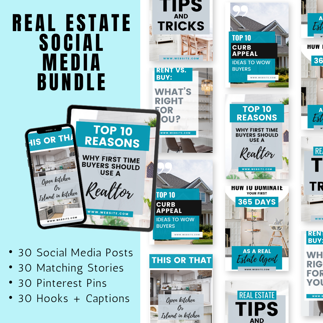 REAL ESTATE | Real Estate Social Media Bundle | Vol II | Canva Templates