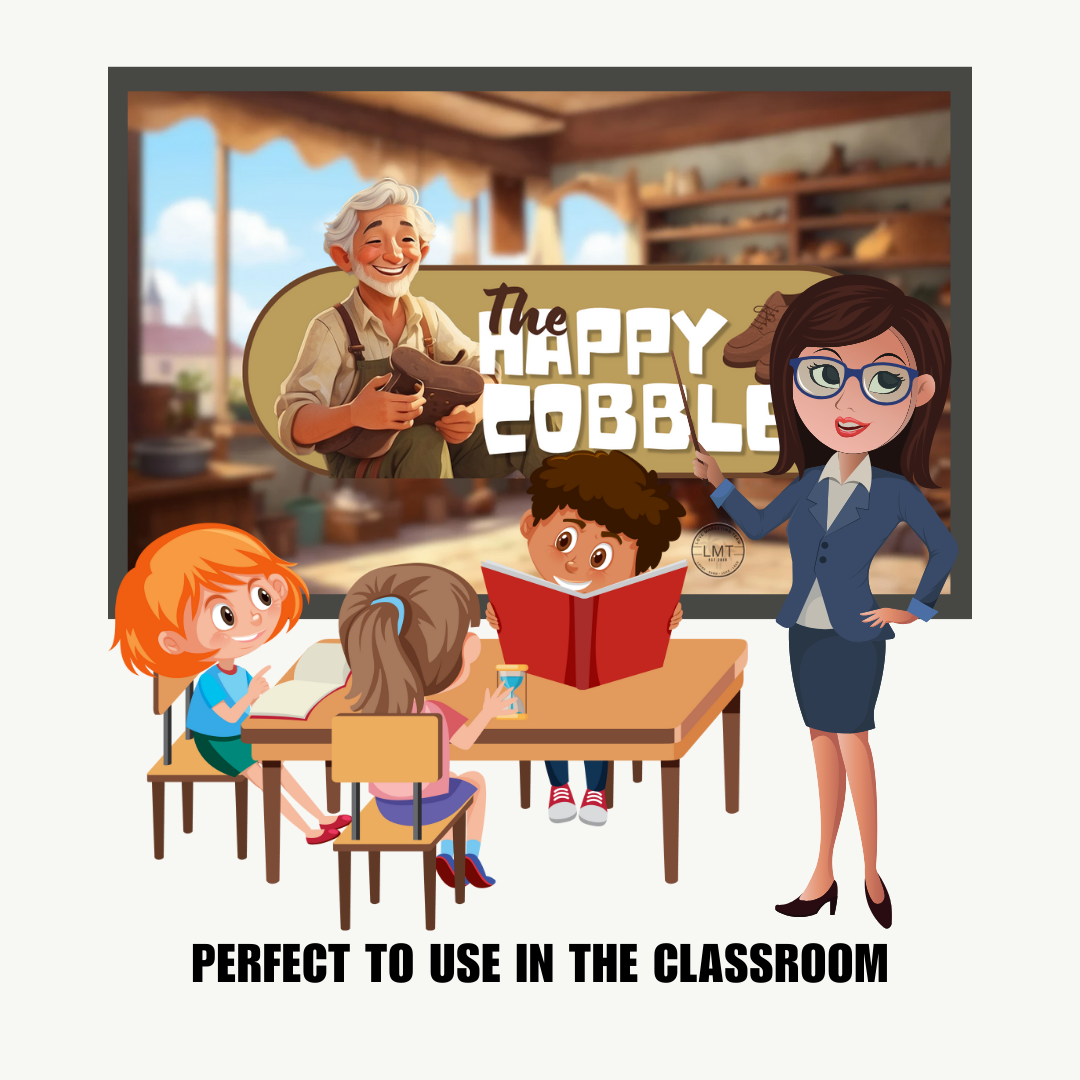 KIDS | "The Happy Cobbler" | Editable Story-book with Audio | Editable in Canva