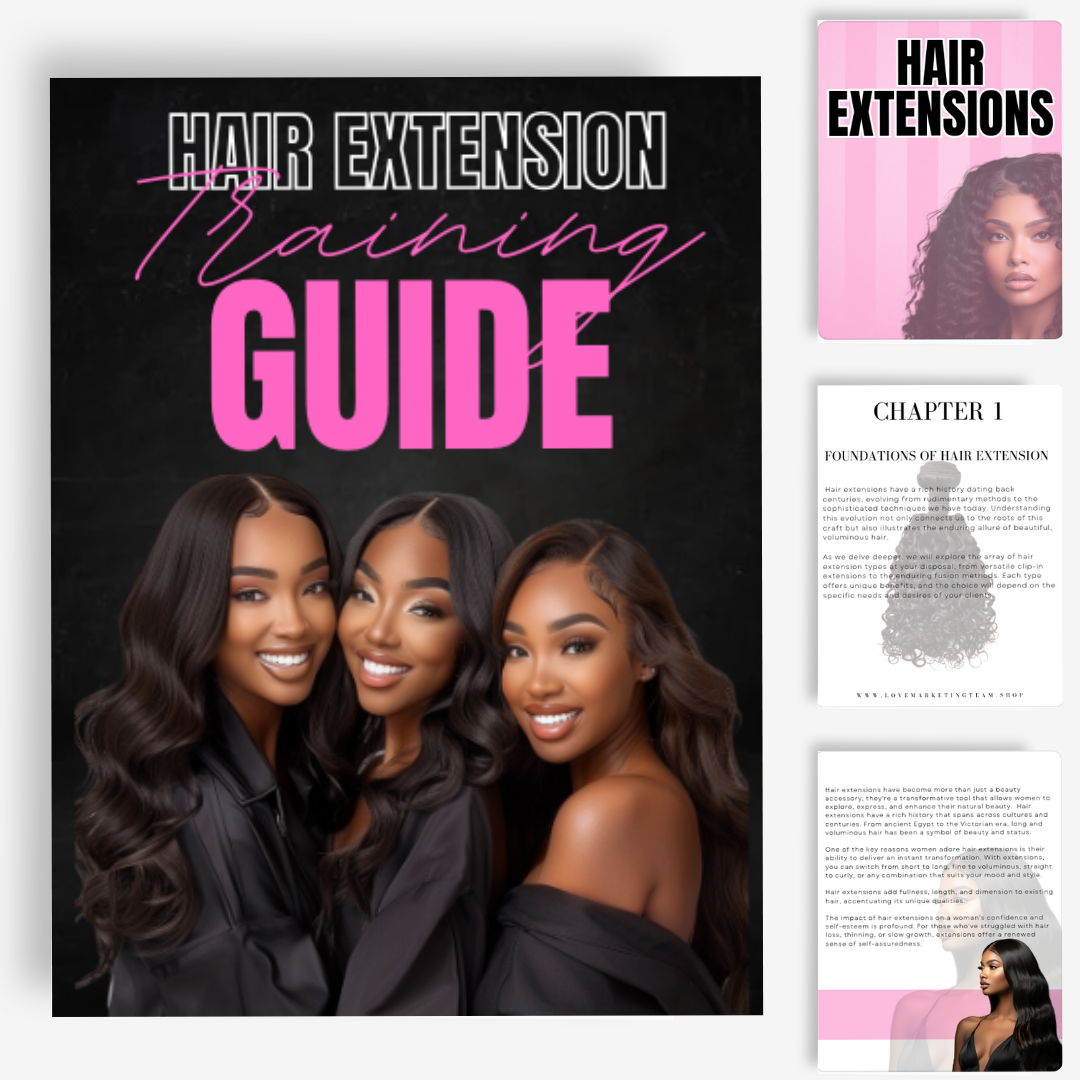 Hair Extension Training Guide | Beauty | E-BOOK | PLR