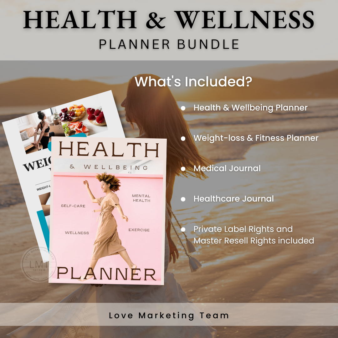 Health & Wellness | 4 Planner Bundle | MRR