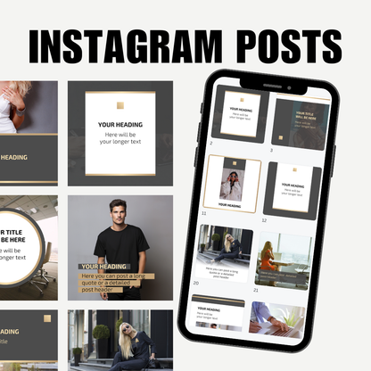 SOCIAL MEDIA | Gray Minimalist & Modern Instagram Templates Bundle