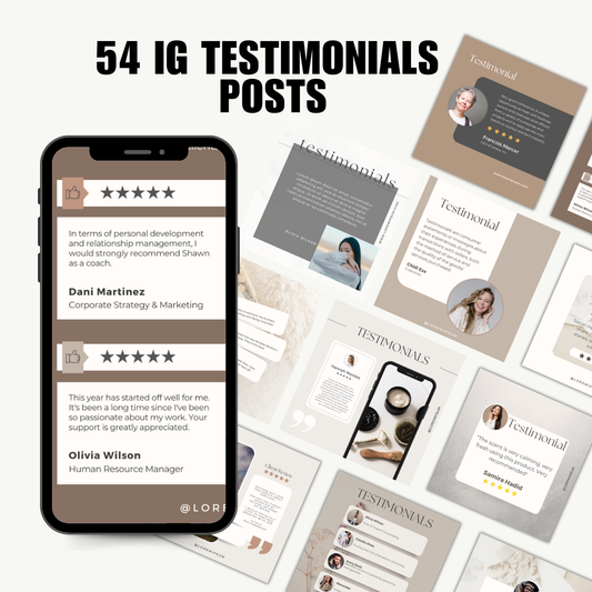 SOCIAL MEDIA | 54 testimonial posts